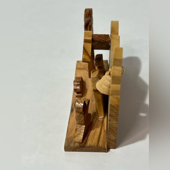 Bethlehem Mini Olive Wood Nativity Scene Carved Manger Scene VTG Christmas Decor - Picture 4 of 11
